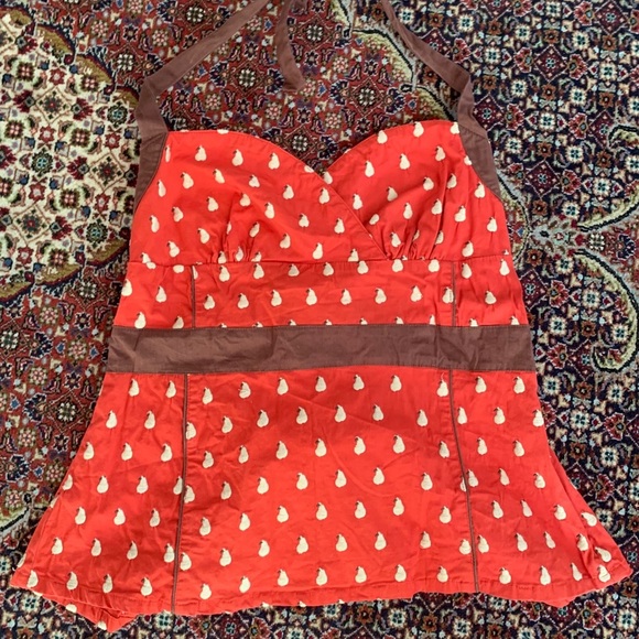 Anthropologie Odille Bartlett Pear halter top. - Picture 4 of 5